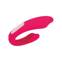 Розовый U-образный вибратор с пультом ДУ Розовый U-образный вибратор с пультом ДУ