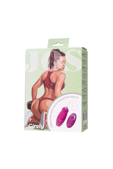 Розовое виброяйцо с пульсирующими шариками Circly Розовое виброяйцо с пульсирующими шариками Circly