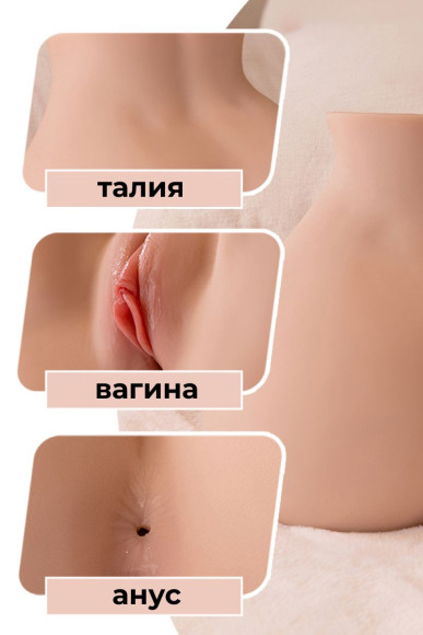 Мастурбатор-полуторс Elina с функцией вибрации Мастурбатор-полуторс Elina с функцией вибрации