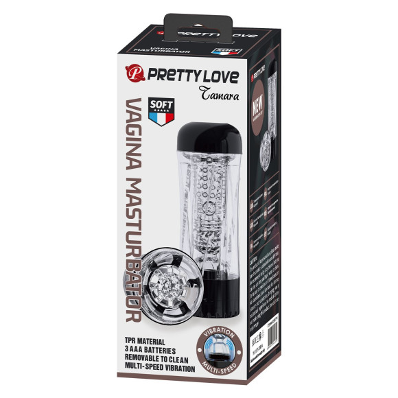 Прозрачный мастурбатор с вибрацией Tamara Прозрачный мастурбатор с вибрацией Tamara