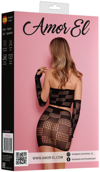 Комплект соблазнительного сетчатого белья Комплект соблазнительного сетчатого белья