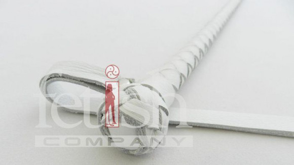 Стек спанкерный с наконечником-хлопушкой белого цвета - 75 см.