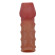 Телесная открытая насадка на пенис с бугорками - 19,8 см. Телесная открытая насадка на пенис с бугорками - 19,8 см.