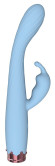 Голубой вибратор-кролик - 17,8 см. Голубой вибратор-кролик - 17,8 см.