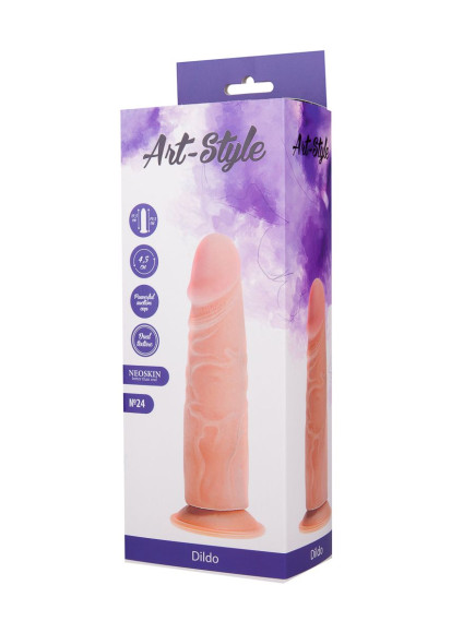 Реалистичный фаллоимитатор на подошве-присоске ART-Style №24 - 19,5 см. Реалистичный фаллоимитатор на подошве-присоске ART-Style №24 - 19,5 см.