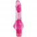 Розовый вибратор VIBRATOR JAMMY JELLY ALLURING с широким основанием - 16,5 см.