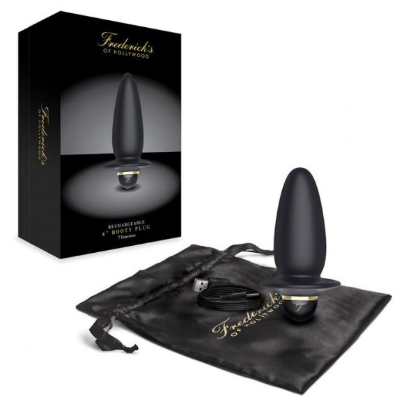 Черный анальный виброплаг Booty Plug Черный анальный виброплаг Booty Plug