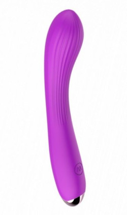 Лиловый гибкий силиконовый вибратор - 20,5 см.