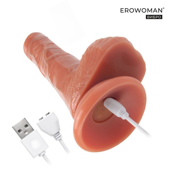 Телесный вибратор Erowoman с возвратно-поступательными движениями и пультом ДУ - 21 см. Телесный вибратор Erowoman с возвратно-поступательными движениями и пультом ДУ - 21 см.