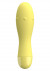 Жёлтый вибратор DONNA - 12 см.