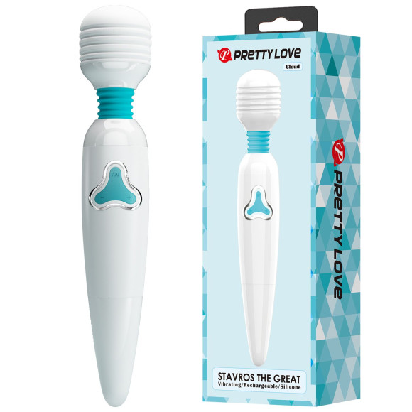 Белый wand-вибратор Cloud - 25 см. Белый wand-вибратор Cloud - 25 см.