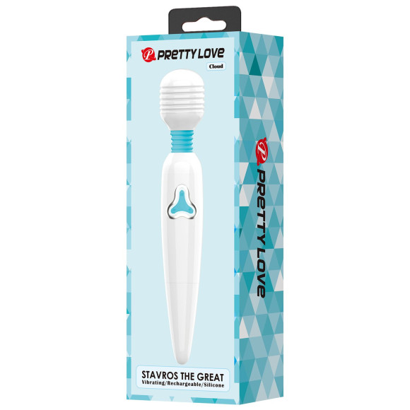 Белый wand-вибратор Cloud - 25 см. Белый wand-вибратор Cloud - 25 см.