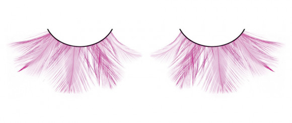 Розовые ресницы-перья Розовые ресницы-перья