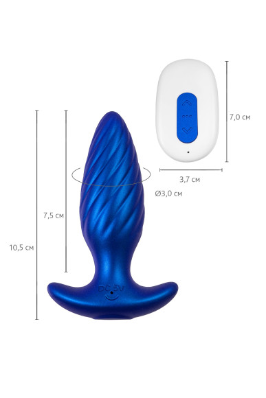 Синяя анальная вибровтулка Closs с управлением через приложение Синяя анальная вибровтулка Closs с управлением через приложение