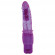 Фиолетовый вибратор с блёстками VIBRATOR JAMMY JELLY HAPPY GLITTER - 21 см.