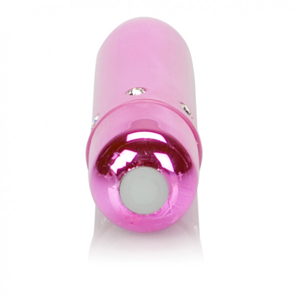 Розовая вибропуля с кристаллами High Intensity Pink