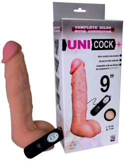 Фаллическая насадка Харнесс UNICOCK 9 с вибрацией - 24 см. Фаллическая насадка Харнесс UNICOCK 9 с вибрацией - 24 см.