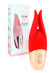 Красный мини-вибратор с раздвоенным кончиком - 12,3 см. Красный мини-вибратор с раздвоенным кончиком - 12,3 см.