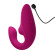 Малиновый вибромассажер для двойной стимуляции Womanizer Blend