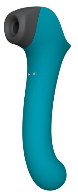 Бирюзовый вакуумный вибростимулятор с нагреваемой ручкой Halo 2 - 22,5 см. Бирюзовый вакуумный вибростимулятор с нагреваемой ручкой Halo 2 - 22,5 см.