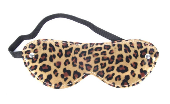 Маска на резиночке леопардового цвета Маска на резиночке леопардового цвета