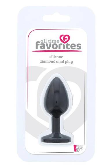 Черная гладкая анальная пробка с розовым кристаллом Silicone Diamond Plug - 7 см. Черная гладкая анальная пробка с розовым кристаллом Silicone Diamond Plug - 7 см.