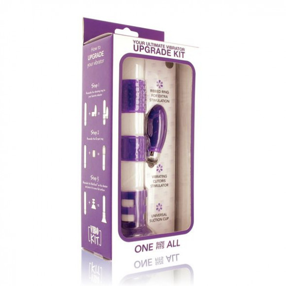 Набор фиолетовых насадок на вибратор Vibrator Upgrade Kit