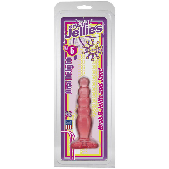 Розовая анальная пробка Crystal Jellies 5 Anal Delight - 14 см. Розовая анальная пробка Crystal Jellies 5 Anal Delight - 14 см.