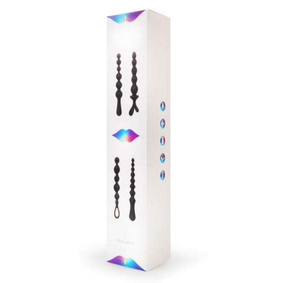 Черная анальная цепочка в форме ёлочки Черная анальная цепочка в форме ёлочки