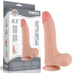 Телесный фаллоимитатор 8.5 Sliding Skin Dual Layer Dong - 22 см. Телесный фаллоимитатор 8.5 Sliding Skin Dual Layer Dong - 22 см.