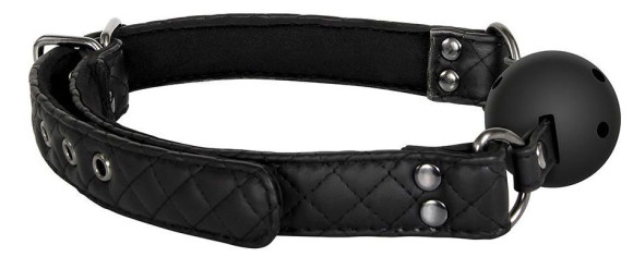 Черный кляп-шарик BALL GAG DIAMOND Черный кляп-шарик BALL GAG DIAMOND