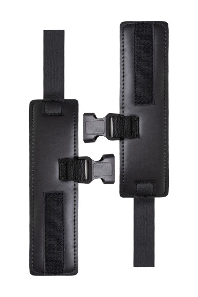 Черный ошейник с наручниками на липучках Черный ошейник с наручниками на липучках