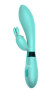 Мятный вибратор Yonce с клиторальным зайчиком - 20,5 см. Мятный вибратор Yonce с клиторальным зайчиком - 20,5 см.
