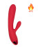 Красный вибратор-кролик с пульсацией и нагревом Irene - 21 см. Красный вибратор-кролик с пульсацией и нагревом Irene - 21 см.