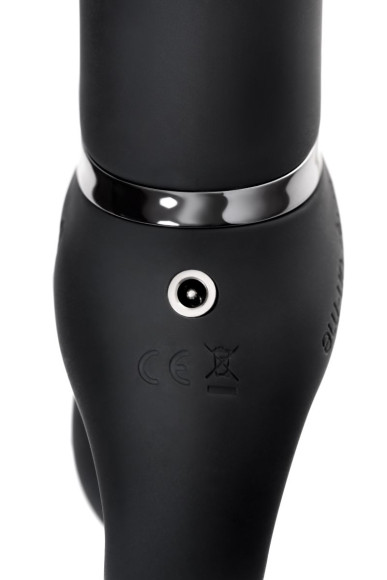 Черный безремневой вибрострапон Silicone Bendable Strap-On - size M Черный безремневой вибрострапон Silicone Bendable Strap-On - size M