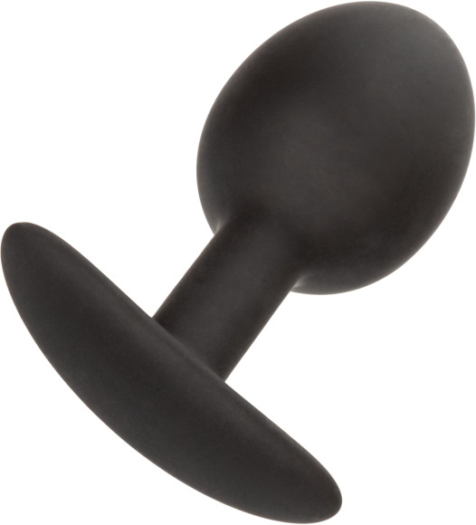 Черная анальная пробка из силикона Weighted Silicone Plug - 7,5 см. Черная анальная пробка из силикона Weighted Silicone Plug - 7,5 см.