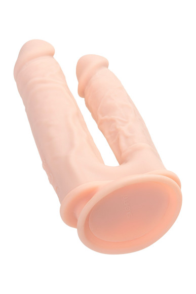 Телесный анально-вагинальный вибратор RealStick Silicone Jason M - 18 см. Телесный анально-вагинальный вибратор RealStick Silicone Jason M - 18 см.