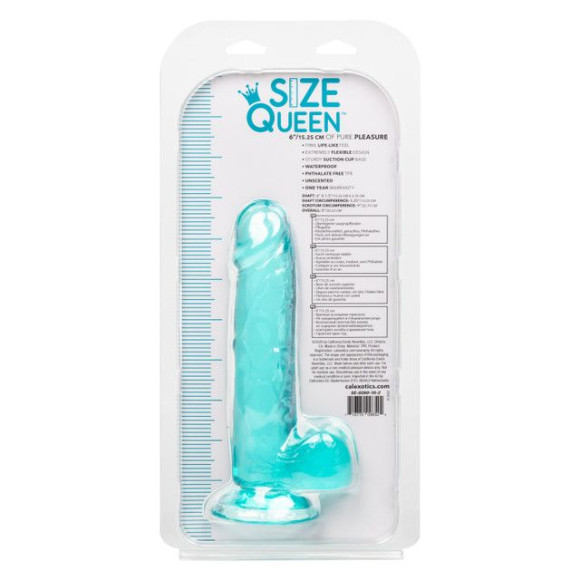 Голубой фаллоимитатор Size Queen 6 - 20,25 см. Голубой фаллоимитатор Size Queen 6 - 20,25 см.