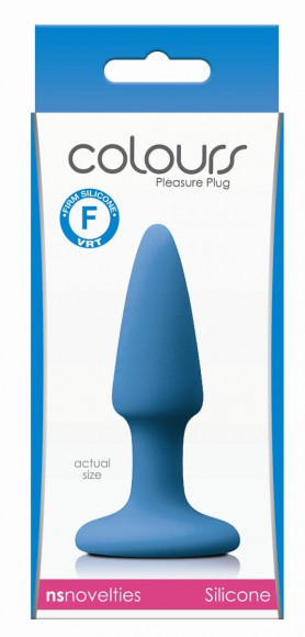 Голубая анальная мини-пробка Mini Plug - 9 см.