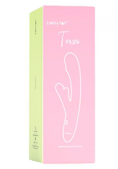 Розовый перезаряжаемый вибратор Terzo - 22 см.