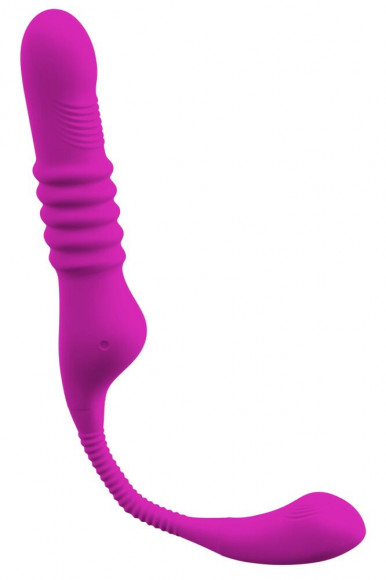Лиловый вибратор 3 Function Vibrator с функцией фрикций и постукиванием