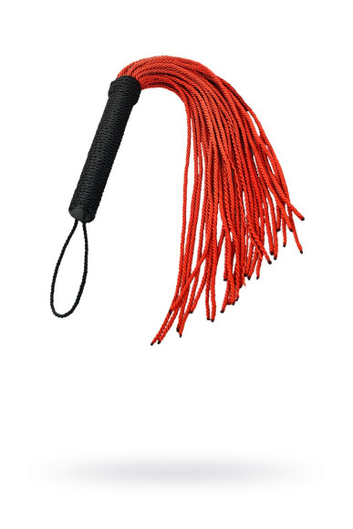 Красно-черный флоггер из веревки TOYFA Theatre - 48,5 см. Красно-черный флоггер из веревки TOYFA Theatre - 48,5 см.