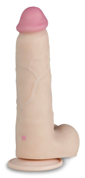 Телесный перезаряжаемый вибратор-реалистик из неоскин - 22 см. Телесный перезаряжаемый вибратор-реалистик из неоскин - 22 см.