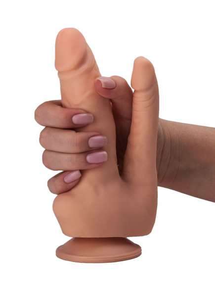 Двойной фаллоимитатор на присоске из геля - 16,5 см. Двойной фаллоимитатор на присоске из геля - 16,5 см.