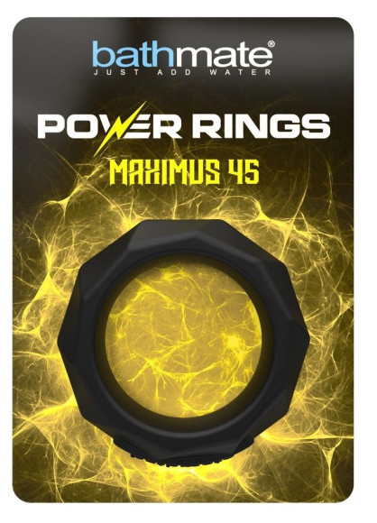 Черное эрекционное кольцо Maximus 45 Черное эрекционное кольцо Maximus 45