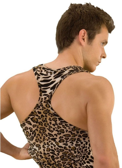 Мужская майка-борцовка с леопардовым принтом Мужская майка-борцовка с леопардовым принтом