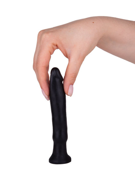 Чёрный анальный фаллоимитатор без мошонки - 14 см. Чёрный анальный фаллоимитатор без мошонки - 14 см.