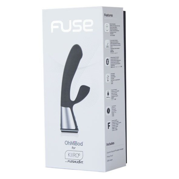 Чёрный интерактивный вибратор Kiiroo Ohmibod Fuse - 18 см. Чёрный интерактивный вибратор Kiiroo Ohmibod Fuse - 18 см.