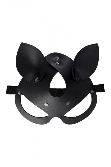 Кожаная маска кошки с ушками Кожаная маска кошки с ушками