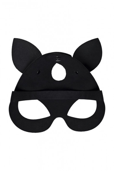 Кожаная маска кошки с ушками Кожаная маска кошки с ушками
